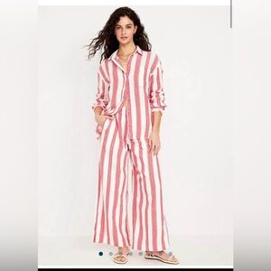 Striped Crinkle Gauze Set